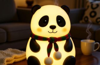 AGRAVAS Cute Panda Night Lamp for Kids Room Night Lamp(13 cm, Multicolor)
