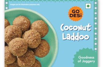 GO DESi Jaggery Coconut Laddu – 200/150 grams | With Goodness of Jaggery | No Artificial Flavours | Sweets | Laddoo