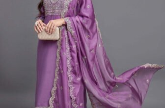 Shree Ramkrishna Fab Embroidered Kurta, Trouser/Pant & Dupatta Set