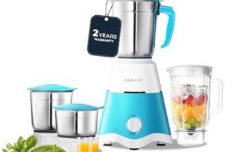 Cadlec BlendGenie 4 Jar 750 Watt Mixer Grinder | Intelligent High-Power Motor | Juicer, Blender & Mixer | Advanced Safety Features | Multi-Function for Juicing & Blending | 2-Year Warranty