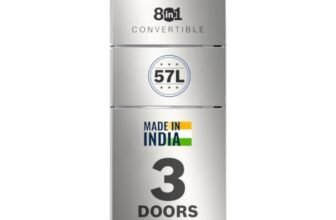 Bosch 302L, 3 Star, MaxFlex Convert Frost Free Triple Door Refrigerator | 8-in-1 Convertible Storage Modes | 57L Extra Convertible Zone | Cool Extend up to 18 hours (CMC33S23VI, 2026 Model,Fine Steel)