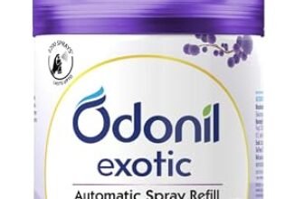 DABUR Odonil Exotic Automatic Spray – 225Ml |Sensual Dahlia |2X Long Lasting |Fits all Machines | 2200 Sprays Guaranteed |Lasts Upto 60 Days |Suitable for Washroom, Gym area, Living Room & Office