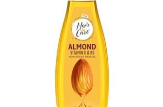 Hair & Care Almond, Vitamin E & B5 Non-Sticky Hair Oil – 500ml | Up to 90% Less Hair Fall | Frizz Control | Smooth & Glossy Hair