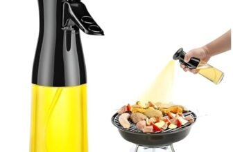BAYTORA Oil Spray Bottle for Cooking, 200 ML Premium Glass Dispenser | Food Grade Refillable Sprayer, Leak Proof Oil Spritzer for Air Fryer, Salad, Baking & Frying
