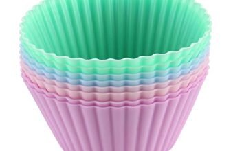 Clazkit Silicone Muffin Cup Moulds – 8 Pieces, Assorted, Silicone