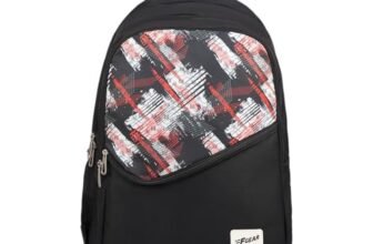 F Gear Polaris Black 37L School Backpack|3 Compartments, 1 Front Pocket with bottle holder|Airflow Back Panel|Ergonomic Design, Lightweight, Comfortable & Durable for School, College, Work & Daily Use