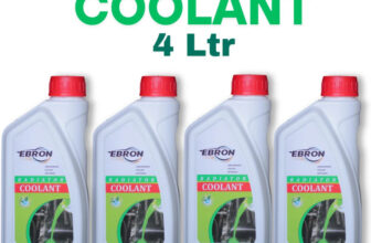 EBRON Coolant Water for Cars, Best Engine Coolant Liquid for Summer, Car & Bike, 4L Coolant Green(1 L, Pack of 4)