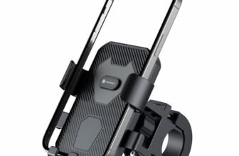 Portronics Mobike 4 Bike Phone Mount with 360° Rotational, Strong Hold for Bicycle, Motorcycle Compatible with 4.7 to 6.8 inch Devices(Black)
