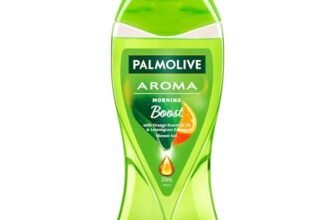 Palmolive Aroma Morning Tonic Body Wash, 250ml Shower Gel Single Bottle, 100% Natural Citrus Essential Oil & Lemongrass Extracts for a Smooth Skin, Green