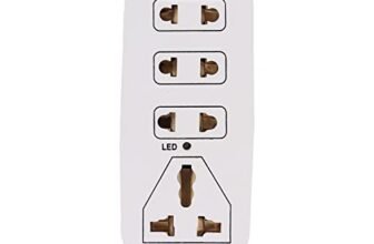 Digiway 3 + 1 Multiplug with LED Indicator, 4 Universal sockets, (Beige_Pack of 1)