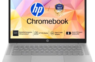 HP Chromebook MediaTek Kompanio 540 – (4 GB/128 GB SSD/Chrome OS) Chromebook 14a-nm0004MU Chromebook(14 inch, Modern Gray, 1.35 kg)