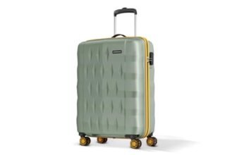 Aristocrat Comet Cabin Polycarbonate Hard Case 8-Wheel Trolley Bag, Green