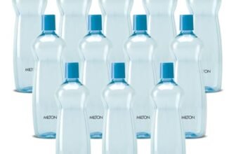 MILTON Pacific 1000 Pet Water Bottles, 1 Litre Each, Set of 12, Sky Blue | BPA Free | Leak Proof | Office Bottle | Gym Bottle | Home | Kitchen | Travel Bottle | Hiking | Treking Bottle | Reusable