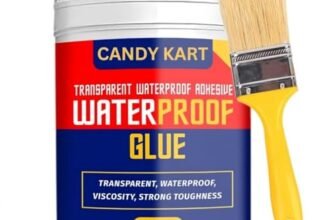 Crack Seal Glue 300gm with Brush Transparent Waterproof Resin Epoxy for Roof Leakage Crack Seal Agent Roof Water Leakage Solution Water Proof Glue for Waterproofing (300 GM / 1 Pack),