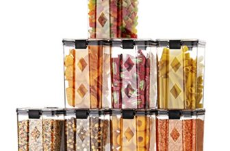 GOLWYN Polyethylene Terephthalate (PET) Airtight Containers Kitchen Storage Box, Food Storage Container, Stackable & Transparent Organizer Jars, Masala Dabba Container, Set of 6 (1200ml each)