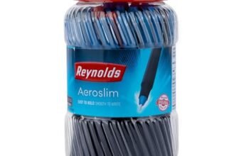 Reynolds AEROSLIM Ball Pen SET – 70 PENS (60 BLUE, 5 Black, 5 Red) | PEN WITH COMFORTABLE GRIP |BALL PENS FOR WRITING | PEN FOR STUDENTS & OFFICE STATIONERY | 0.7 mm TIP SIZE
