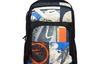 F Gear Akira Black 26L Backpack, 3 Spacious Compartments, 3 Pockets and 1 Hidden Pocket|Anti theft Backpack|Airflow Padded Back Panel|Lightweight & Durable|Ideal for Office, Daily Use & Travel