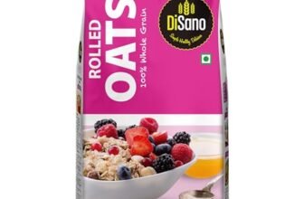 DiSano Rolled Oats (Jumbo) 1kg, High Fibre Breakfast, Wholegrain, For Weight Management, Preservative Free, Source of Protein