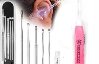JustLatest Ear Wax Cleaner 6Pcs + LED Ear Cleaner, Ear Cleaning Tool, Ear Wax Remover Tool Kit, Ear Buds, Ear Cleaner Tool, Ear Wax Removal