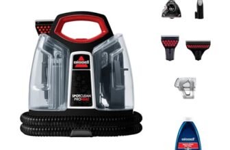 BISSELL® Portable Wet & Dry Vacuum Cleaner|Heatwave Technology removes Curry & Tough Stains|Deep Cleans Carpet, Sofa, Curtains, Mattress, Refreshes Garments|2 Yrs Warranty|Cleaning Formula incl