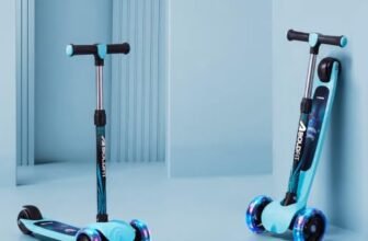 Boldfit Kids Scooter 3 Wheel Kick Scooty for Kids (Above 5 Years) Foldable 4 Adjustable Height Toys for Boys & Girls, Safe Skate Scooter with LED Wheels & Birthday Gift Max Weight 50 Kg, ZigFold-Blue
