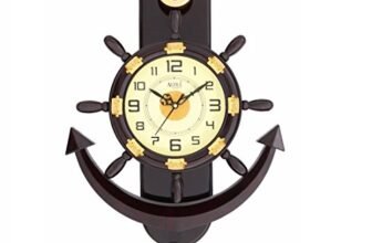 Altra Anchor Plastic Pendulum Wall Clock (45 Cm X 30 Cm X 5 Cm, Brown) – Analog