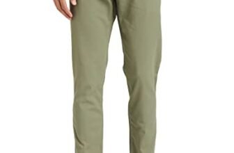 Amazon Brand – Symbol Men’s Stretchable Mid Rise Casual Pants|Scoop Pocket Chinos|Trousers (Slim Fit) (Light Olive_32)