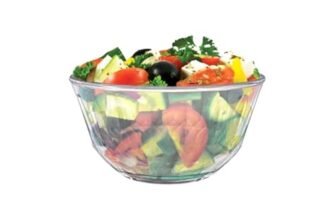 SignoraWare Prism Brorsilicate Glass Serving Bowl | Microwave Safe | Elegant Design for Everyday Use | Mixing & Serving Bowl | Ideal for Cooking, Storing, Reheating & Serving Food (1 LTR | Clear)