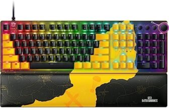 Razer Huntsman V2 Optical Gaming Keyboard:Fastest Clicky Optical Switches W/Quick Keystrokes&8000Hz Polling Rate-Doubleshot Pbt Keycaps-Dedicated Media Keys&Dial-Pubg:Battleground Edition,Wired,Black