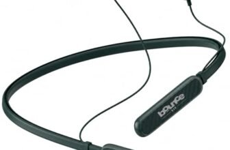 Bouncefit Sonic 144 Bluetooth Wireless Neckband, 35H Continuous Playback Battery, Deep Bass, Stereo Sound, HD Calls, Type C Fast Charging, Rich Audio, Earbuds with Mic Earphones (Green)