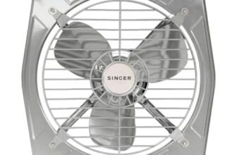 SINGER Maxovent 230 mm Exhaust Fan | 100% Copper Motor | 40W Energy Efficient | 1350 RPM High Suction, Low Noise | 500 CMH Air Delivery | Powder-Coated Rust-Free Body | 2-Year Warranty