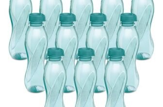 MILTON Oscar 1000 Water Bottle 1 Litre each, set of 6, Blue I PET Food Grade I BPA Free, Leak Proof I Wide Mouth, Easy To Clean I Fridge Bottles for Home, Office, Gym
