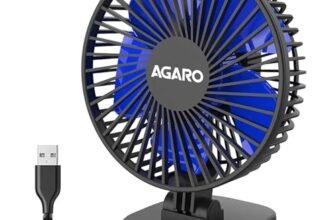 AGARO Breeze USB Desktop Fan, 4 Inch Quiet Desktop Fan, USB Plug in, 3 Speeds,Powerful Airflow, 40°Tilting, Ultra Quiet, Personal Mini Fan for Home Office Bedroom,Study, Black