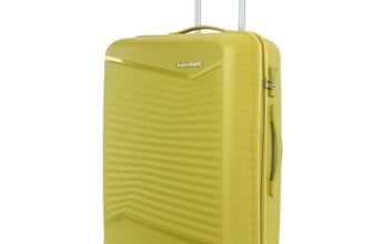 Kamiliant by American Tourister Rock-Lite Medium 68 Cm Check-in Hard Sided Trolley Bag for Men & Women, Suitcase 66L for Travel with 3 Digit Combination Lock – Cress Green