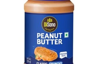 DiSano Classic Peanut Butter Crunchy, 924g, 25g Protein, Roasted Peanuts, Ideal for Pre & Post-Workout, Healthy Spread for Breakfast & Snacking