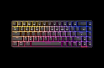 Portronics Hydra 10, Bluetooth + 2.4 GHz, Rechargeable, Mechanical Red Switches, RGB Light Bluetooth, Wireless Standard Gaming Keyboard Compatible with Desktop, Laptop, Mac Hydra 10/5.0 + 2.4 GHz, RGB, Type C Charging,Mechanical Bluetooth,(Red Switch, Black)