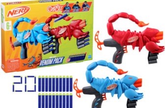 Nerf Wild Venompack, Includes 2 Easy Play Blasters, Scorpion Designs, Ages 6+ Darts & Plastic Bullets(Multicolor)