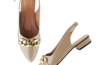 Shoetopia Pointed Toe Flat Beige Belly for Girls-EU37