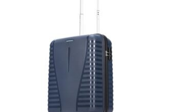 Aristocrat Airpro Cabin (Small Size) Hard Case Trolley Bag, 8 Wheels, Polypropylene Case Luggage, Combination Lock, Travel-Friendly, for Men & Women, 3-Year Global Warranty, 55 cm, Poseidon Blue