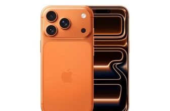 Apple iPhone 17 Pro 256 GB: 15.93 cm (6.3″) Display with Promotion up to 120Hz, A19 Pro Chip, Breakthrough Battery Life, Pro Fusion Camera System with Center Stage Front Camera; Cosmic Orange