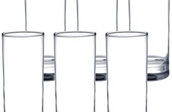Amazon Brand – Solimo Nia High Ball Glass Set, 325ml, Set of 6, Transparent