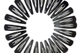 NAKAS 24 pcs Tic Tac Hair Clips for Girls (5cm) (Matte Black) – Tik Tak Pins for Women