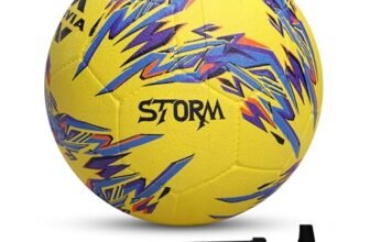 Nivia Combo Storm 2.0 Football (Size – 5, Yellow) with Ball Pump