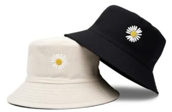 PALAY Bucket Hat Cotton Foldable Sun Fisherman Cap for Women Men