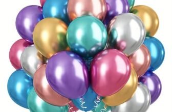 Flyloons 50 pcs MultiColor Metallic Chrome Balloons for Birthday Decoration items celebration Anniversary Girls Boys Men Women