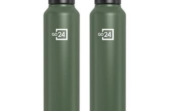 Go24 pexpo Stainless Steel Water Bottle Chromo Military Green 950ml