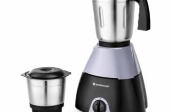 Wonderchef Vista Neo Mixer Grinder for Kitchen, 500W, 2 Multi-purpose Jars, Stainless-steel Blades for Masala, Chutney, Idli/Dosa Batter, Puree, Paste, 3-Speed Control, Pulse Function, 2-Yr Warranty