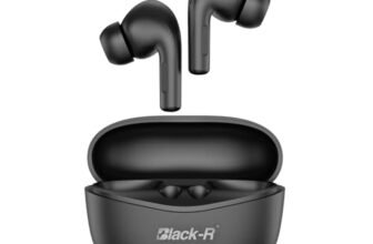 Black-R Wireless in Ear Earbuds with Mic, 130H Playtime, V5.4 Version, 45ms Low Latency Gaming with ENC, 13mm Bass Drivers Ear Buds TWS, Quick Charge, R-002 (Black)