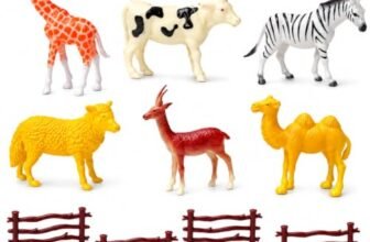 SUPER TOY Wild Farm Animal Action Figure Toys Playing Set for Kids – Pack of 6