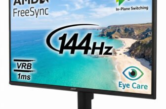 Acer KA2 60.45 cm (24 inch) Full HD LED Backlit IPS Panel with 6 axis Color Adjustment, 2X2W Inbuilt Speakers, Display Widget, VisionCare, ENERGY STAR Certified, Robust Stand Monitor (KA242Y)(Frameless, AMD Free Sync, Response Time: 1 ms, 144 Hz Refresh Rate)